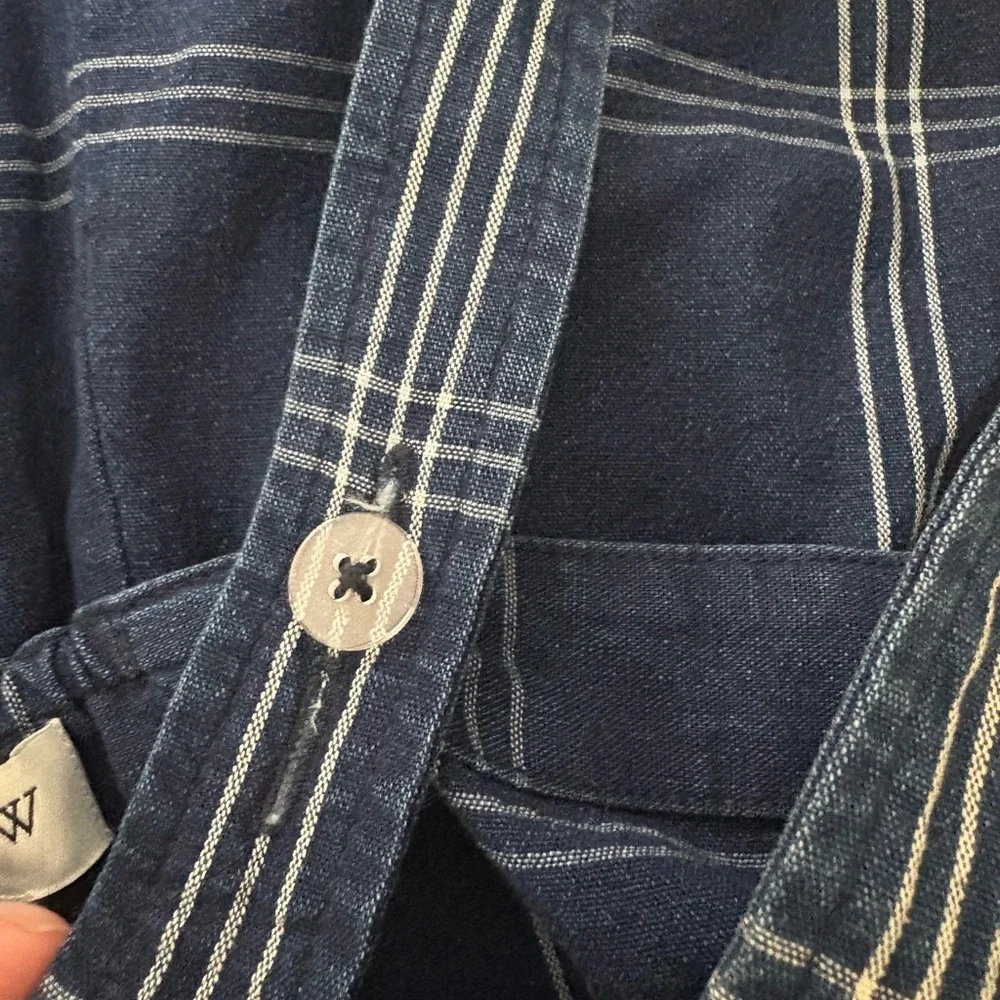 J. Crew Women's Blue plaid Overalls - Picture 7 of 7